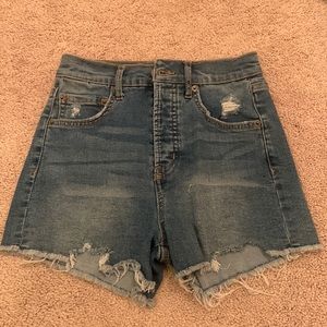 Jessica Simpson blue jean shorts
